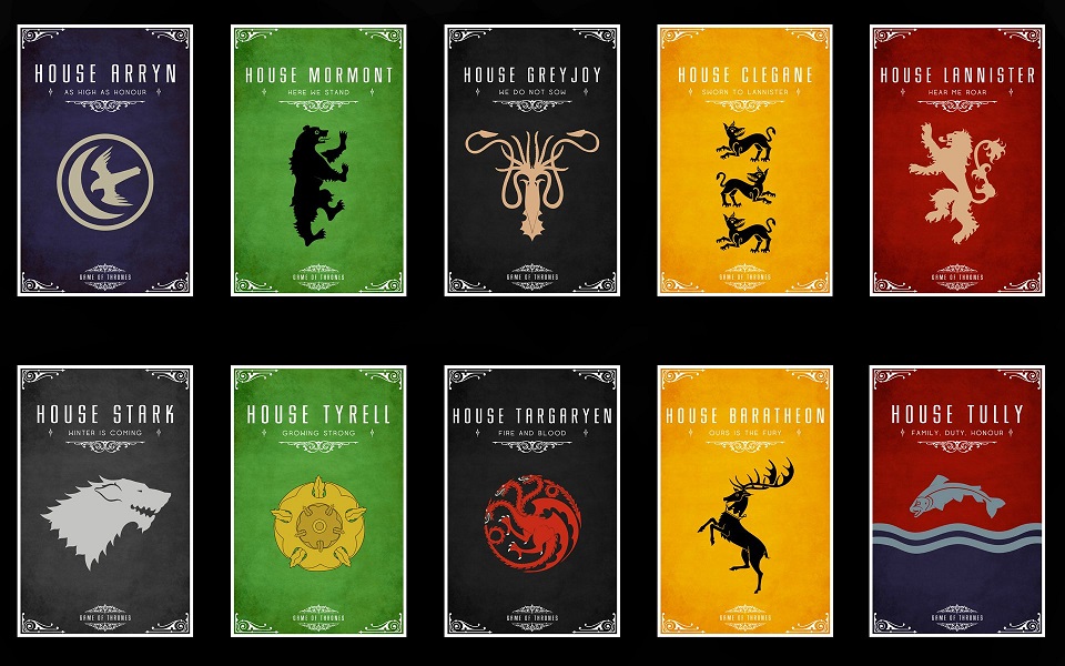 Game of Thrones houses